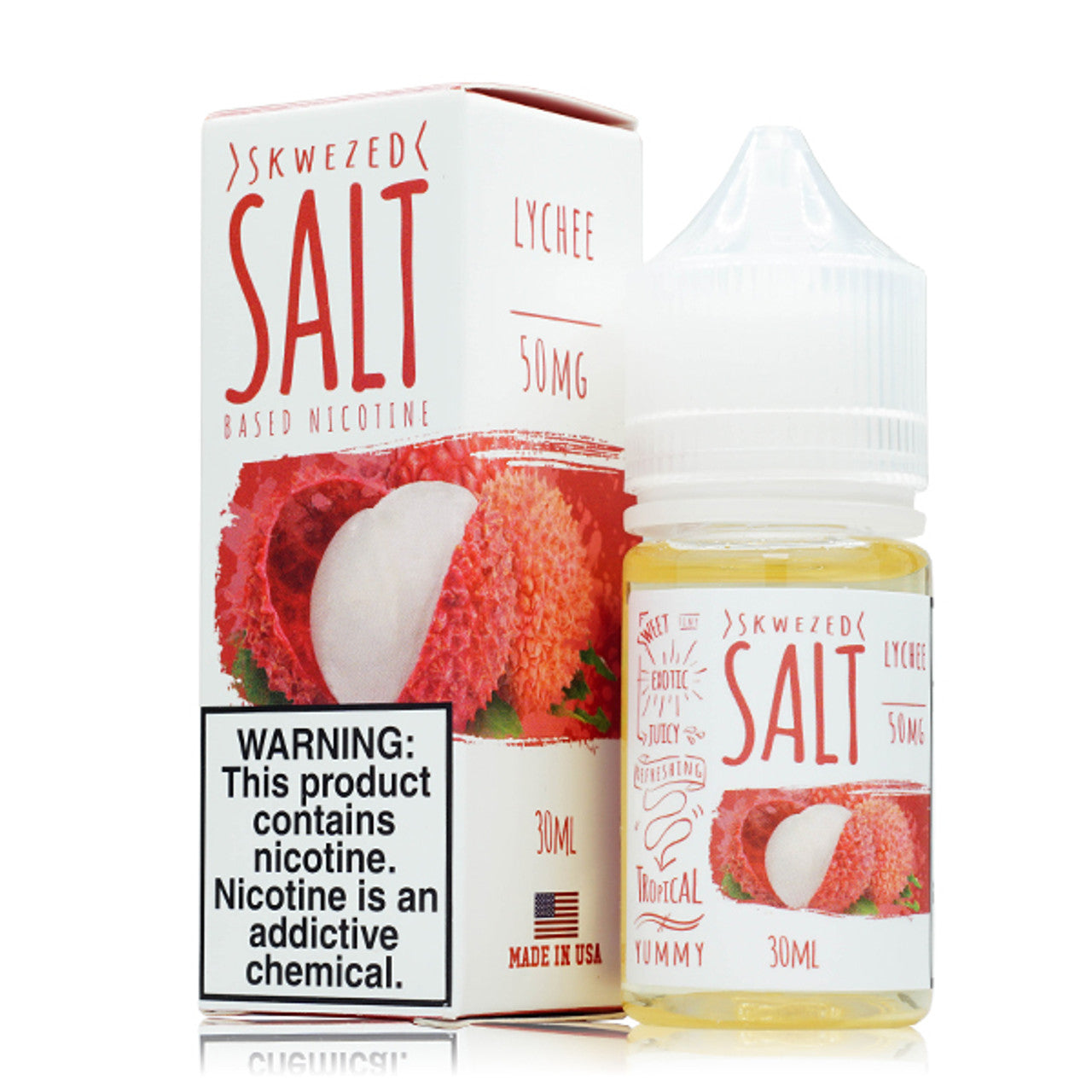 Skwezed Salt Series E-Liquid 30mL (Salt Nic) Lychee with Packaging