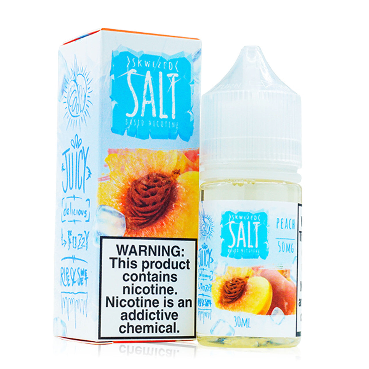 Skwezed Salt Series E-Liquid 30mL (Salt Nic) Peach Ice with Packaging