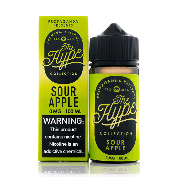 The Hype by Propaganda E-Liquid 100mL (Freebase) | Sour Apple with Packaging