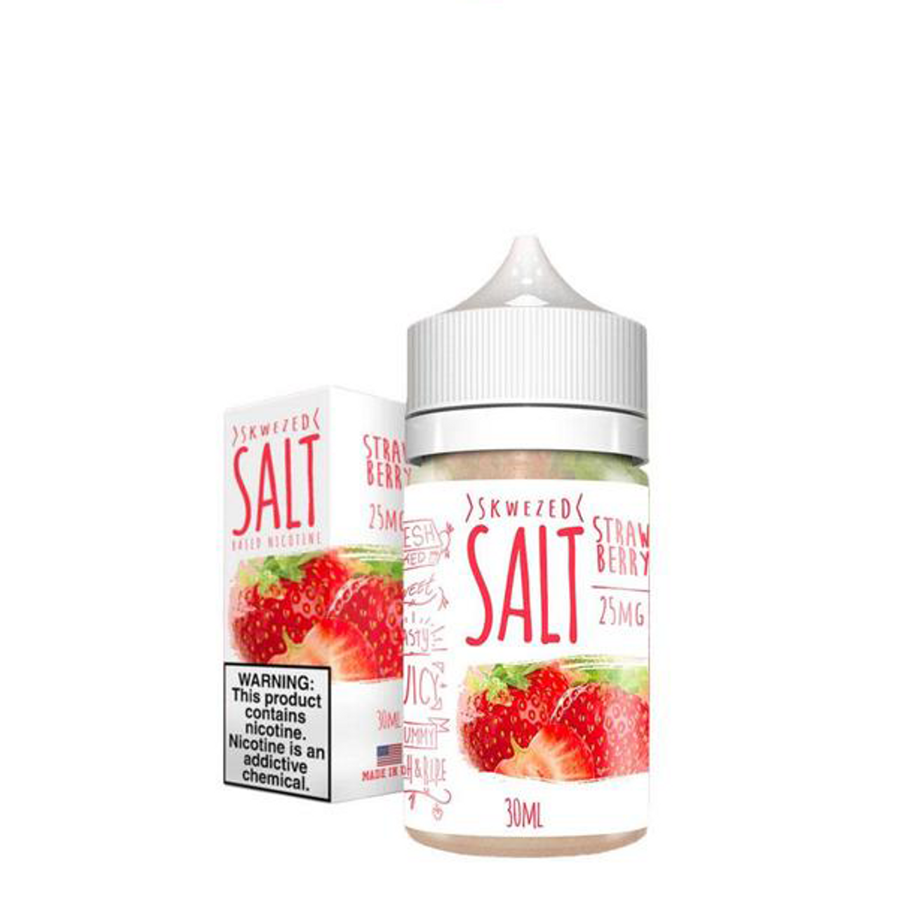 Skwezed Salt Series E-Liquid 30mL (Salt Nic) Strawberry with Packaging