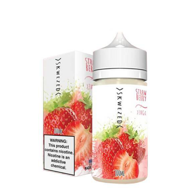 Skwezed 100mL E-Liquid Series (Freebase) | Strawberry with packaging