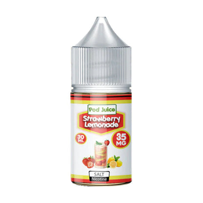 Pod Juice Salt Series E-Liquid 30mL Strawberry Lemonade bottle