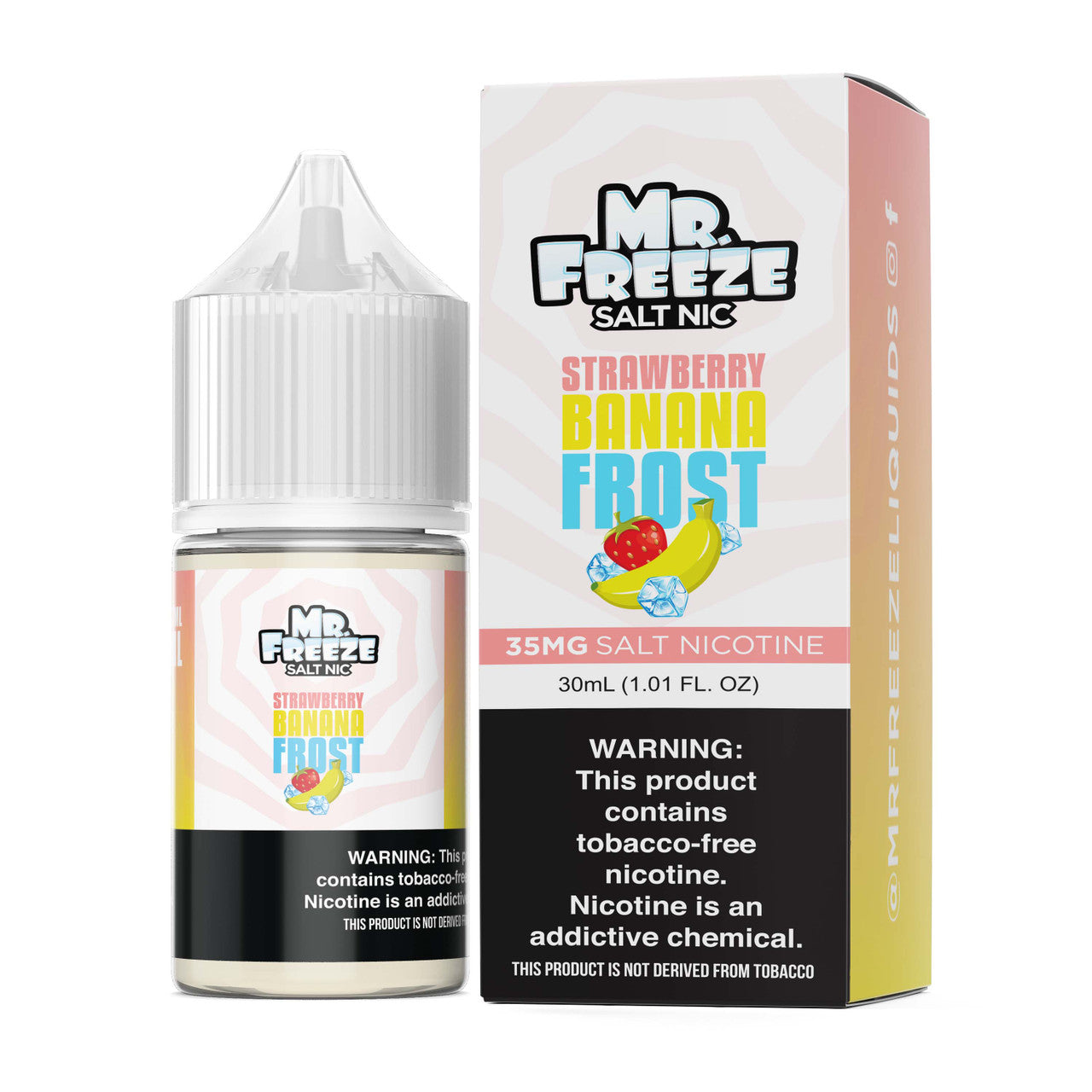 Mr. Freeze TFN Salt Series E-Liquid 30mL (Salt Nic)  Strawberry Banana Frost with Packaging