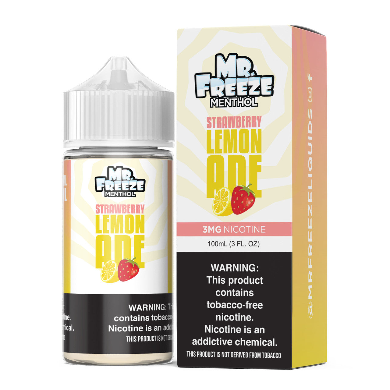 Mr. Freeze TFN Series E-Liquid 100mL (Freebase) |  Strawberry Lemonade with packaging
