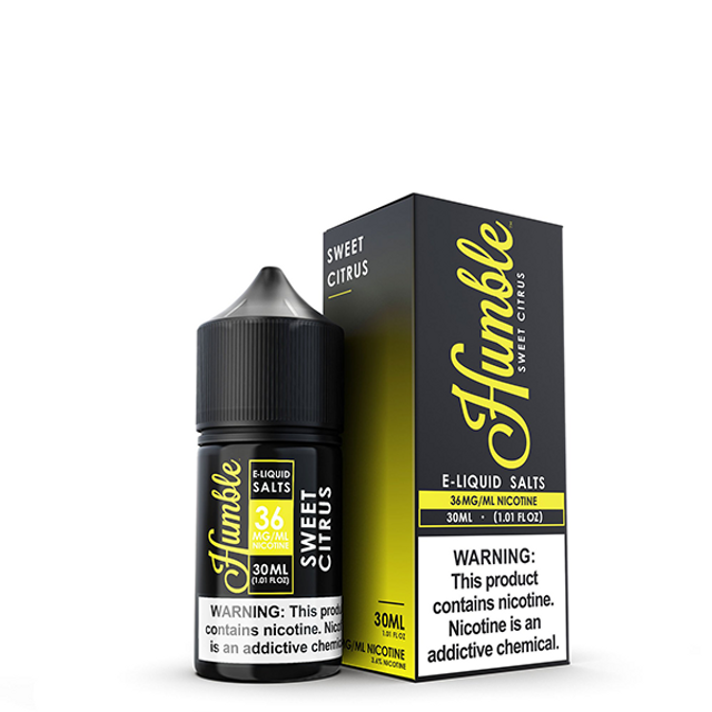 Humble Salt Series E-Liquid 30mL (Salt Nic) Sweet Citrus with packaging