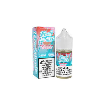 Cloud Nurdz Salt Series E-Liquid 30mL Very Berry Hibiscus Iced with packaging