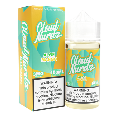 Cloud Nurdz Series E-Liquid 100mL Aloe Mango with packaging
