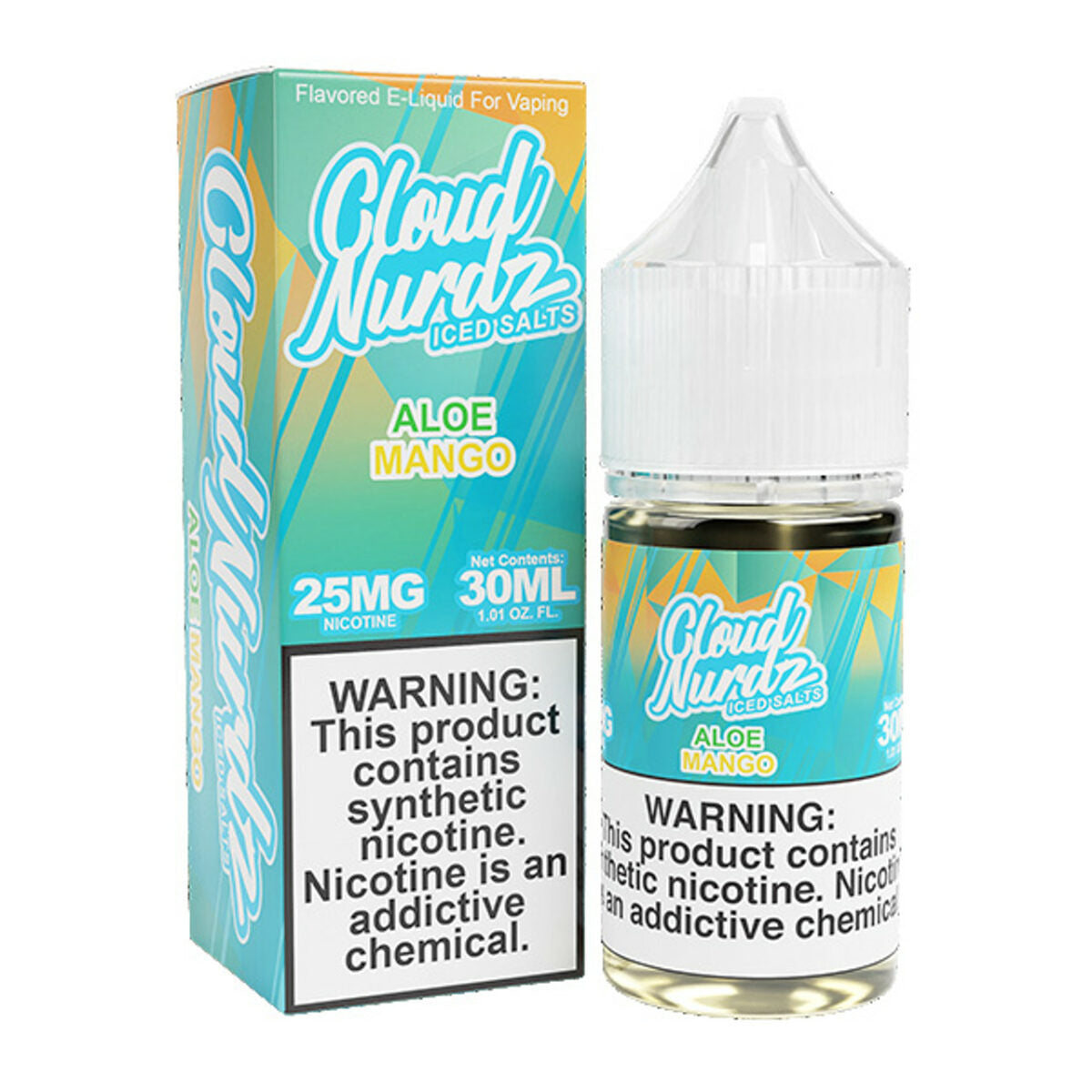 Cloud Nurdz Salt Series E-Liquid 30mL Aloe mango Ice with packaging