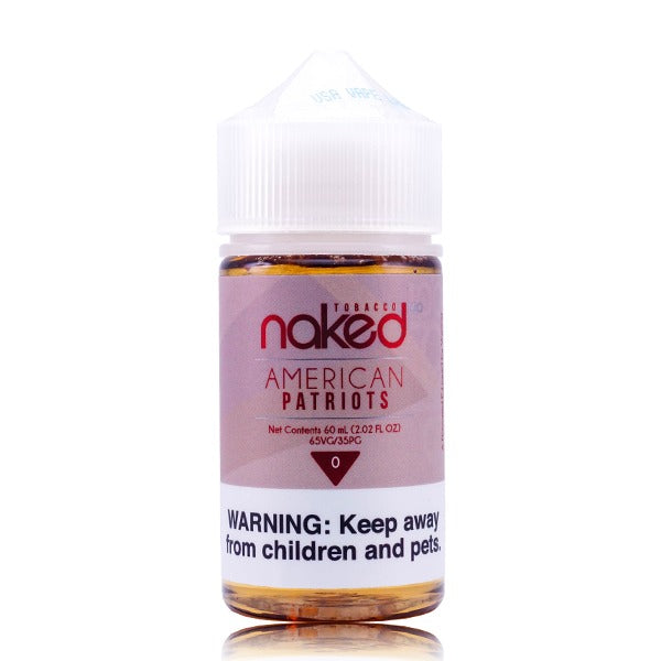 Naked 100 E-Liquid 60mL | PMTA Submitted (Freebase) | Tobacco American Patriots