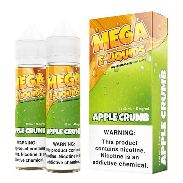 Mega E-Liquids Series x2-60mL | Apple Crumb with packaging