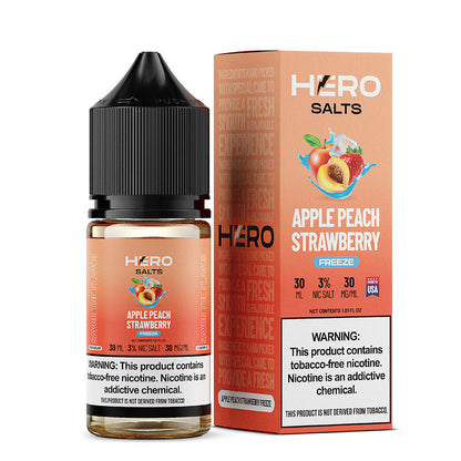 Hero E-Liquid 30mL (Salts) | 30mg Apple Peach Strawberry Freeze with packaging