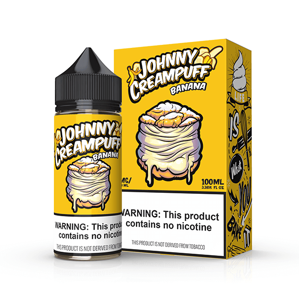 Tinted Brew Johnny Creampuff TFN Series E-Liquid 100mL | Banana with packaging