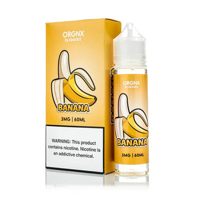 ORGNX Series E-Liquid 60mL (Freebase) | Banana with packaging