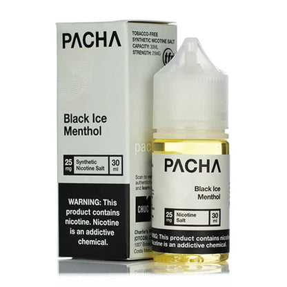 Pachamama TFN Salt Series E-Liquid 30mL (Salt Nic) | Black Ice Menthol with packaging