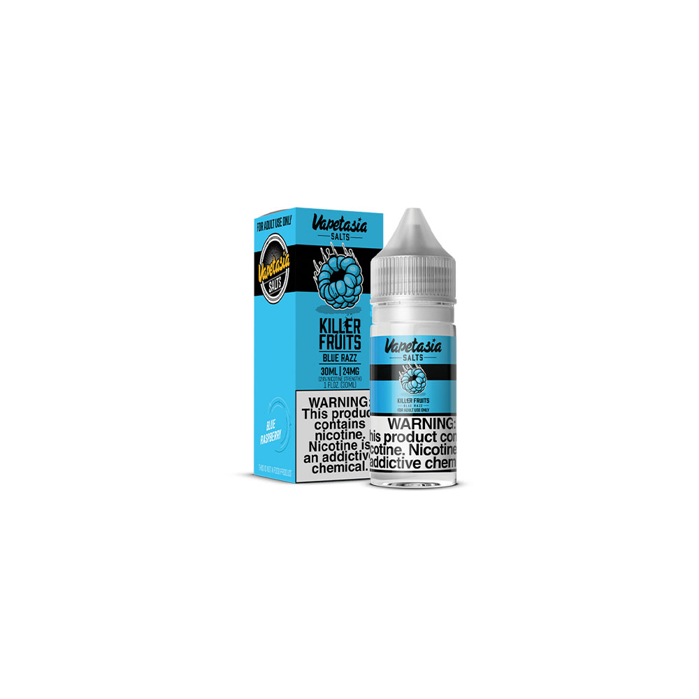 Vapetasia Salt Series E-Liquid 30mL | Killer Fruits Blue Razz with Packaging