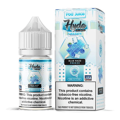 Pod Juice Hyde Salt Series E-Liquid 30mL (Salt Nic) | Blue Razz Freeze with packaging