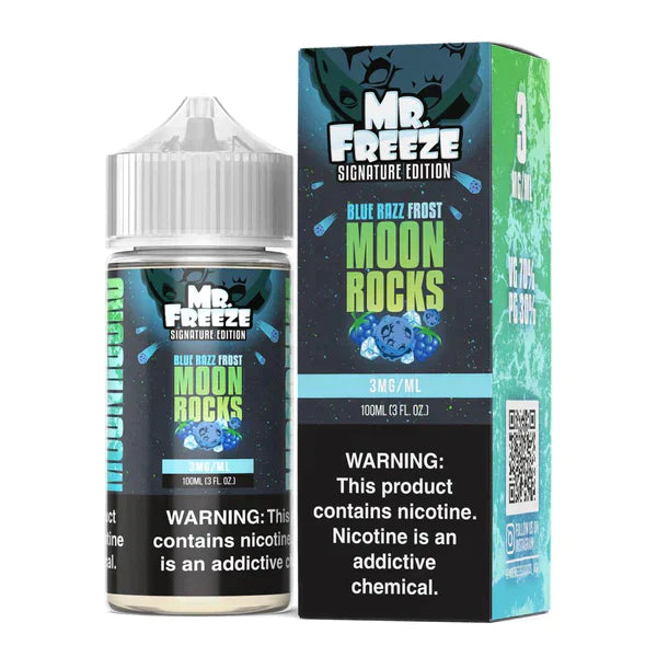 Mr. Freeze TFN Series E-Liquid 100mL (Freebase) | Blue Razz Frost Moon Rocks with packaging