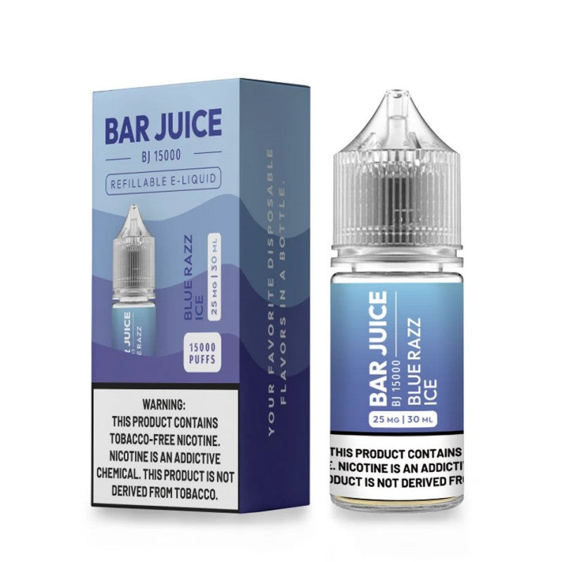 Bar Juice BJ15000 Salt Series E-Liquid 30mL (Salt Nic) | 25mg Blue Razz Ice with Packaging