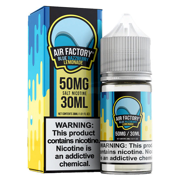 Air Factory TFN Salt Series E-Liquid 30mL (Salt Nic) | 50mg Blue Razzberry Lemonade with Packaging