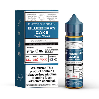 GLAS BSX TFN Series E-Liquid 0mg | 60mL (Freebase) Blueberry Cake with Packaging