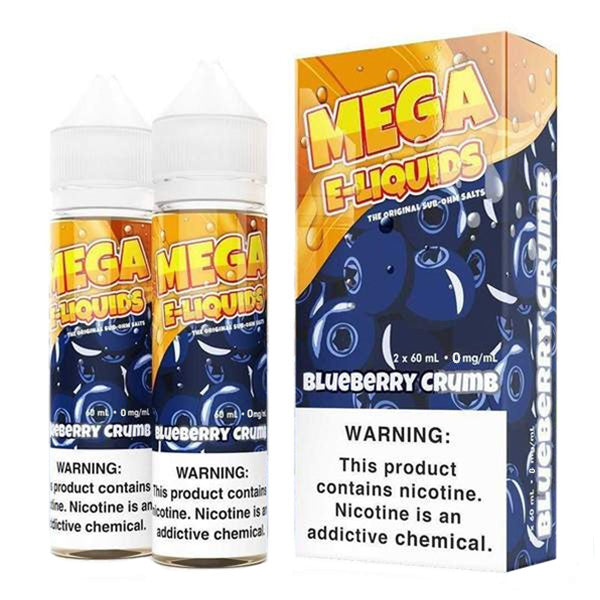 Mega E-Liquids Series x2-60mL | Blueberry Crumb with packaging