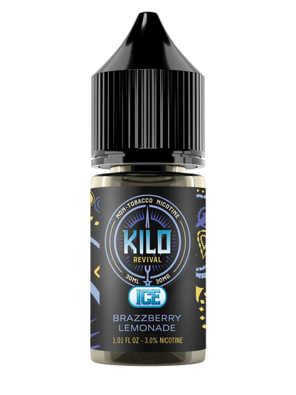 Kilo Revival TFN Salt Series E-Liquid 30mL Brazzberry Lemonade Ice with packaging
