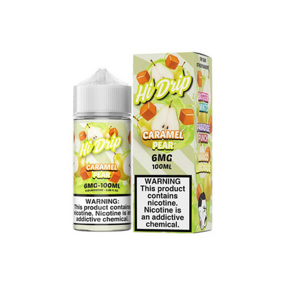 Hi-Drip Series E-Liquid 100mL (Freebase) | Caramel Pear with packaging