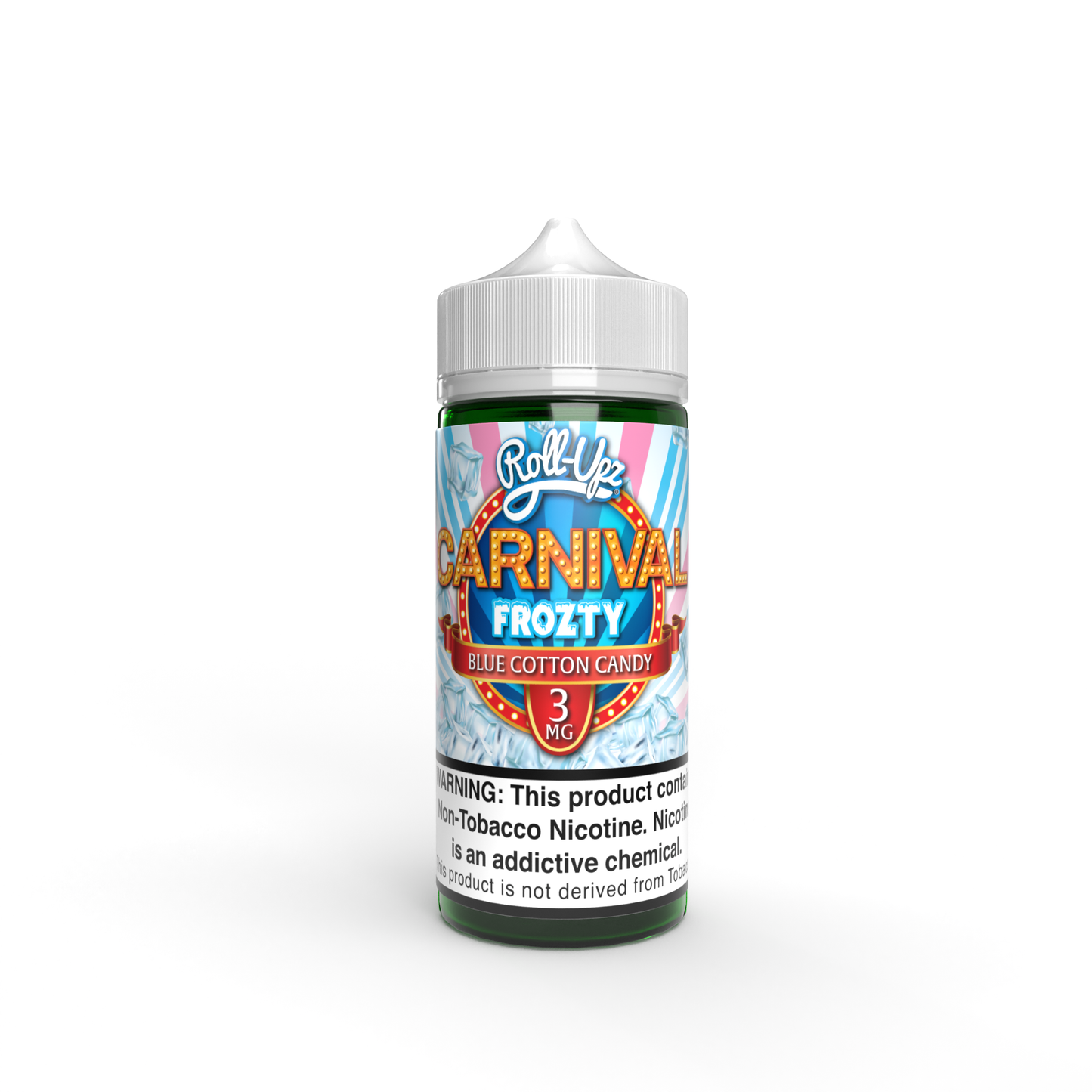 Juice Roll Upz Series E-Liquid 100mL (Freebase) | Carnival Blue Cotton Candy Frozty Tf Nic