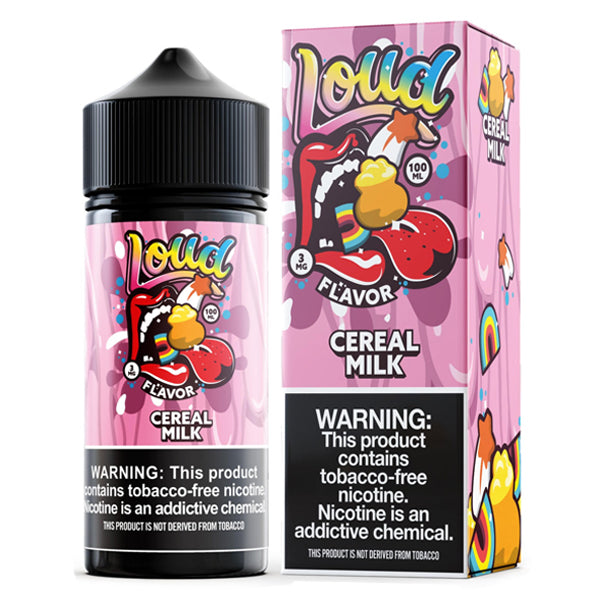 Loud TFN Series E-Liquid 100mL Cereal Milk with packaging