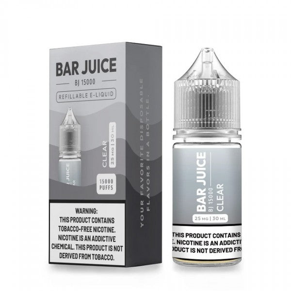Bar Juice BJ15000 Salt Series E-Liquid 30mL (Salt Nic) | 25mg Clear with Packaging