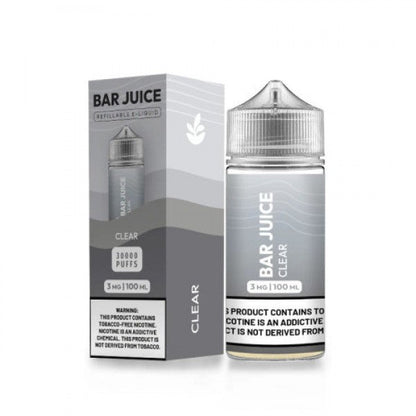 Bar Juice BJ30000 E-Liquid 100mL (Freebase)  Clear with Packaging