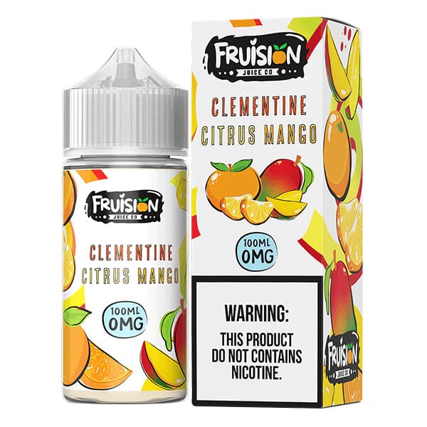 Frusion E-Juice 100mL Freebase | Clementine Citrus Mango with packaging