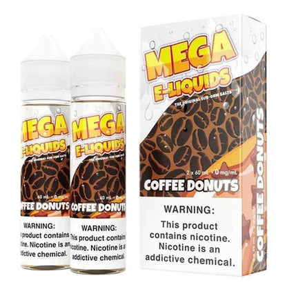 Mega E-Liquids Series x2-60mL | Coffee Donuts with packaging