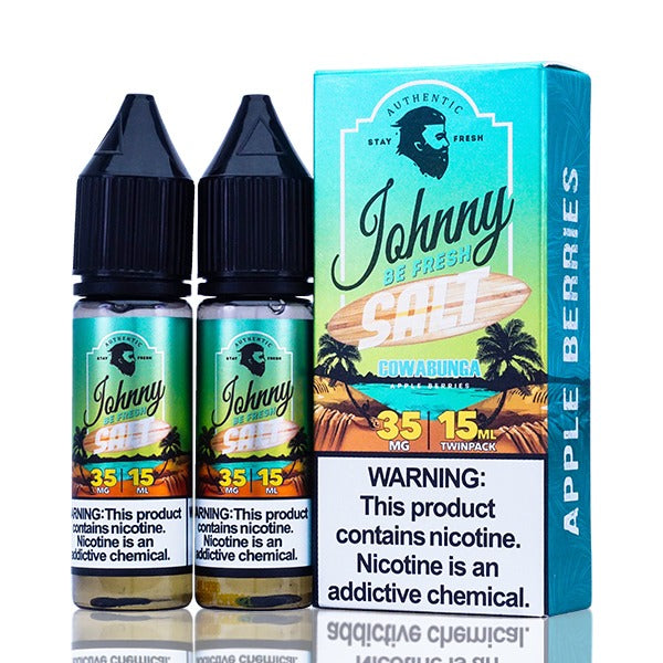 Johnny AppleVapes Salt Series E-Liquid x2-15mL Cowabunga with packaging