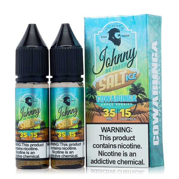 Johnny AppleVapes Salt Series E-Liquid x2-15mL Cowabunga Ice with packaging