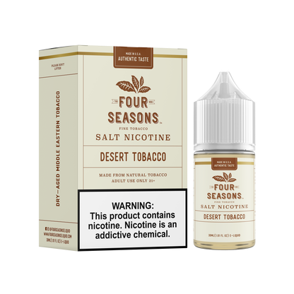 Four Seasons Salt Series E-Liquid 30mL (Salt Nic) | Desert Tobacco with Packaging