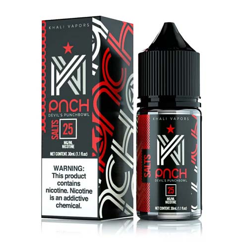 Khali Vapors Salt Series E-Liquid 30mL (Salt Nic) | Devil's Punch Bowl with packaging