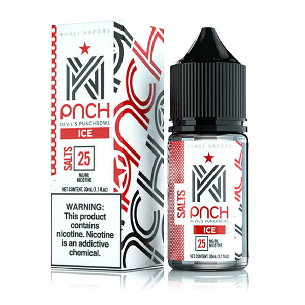 Khali Vapors Salt Series E-Liquid 30mL (Salt Nic) | Devil's Punch Bowl Ice with packaging