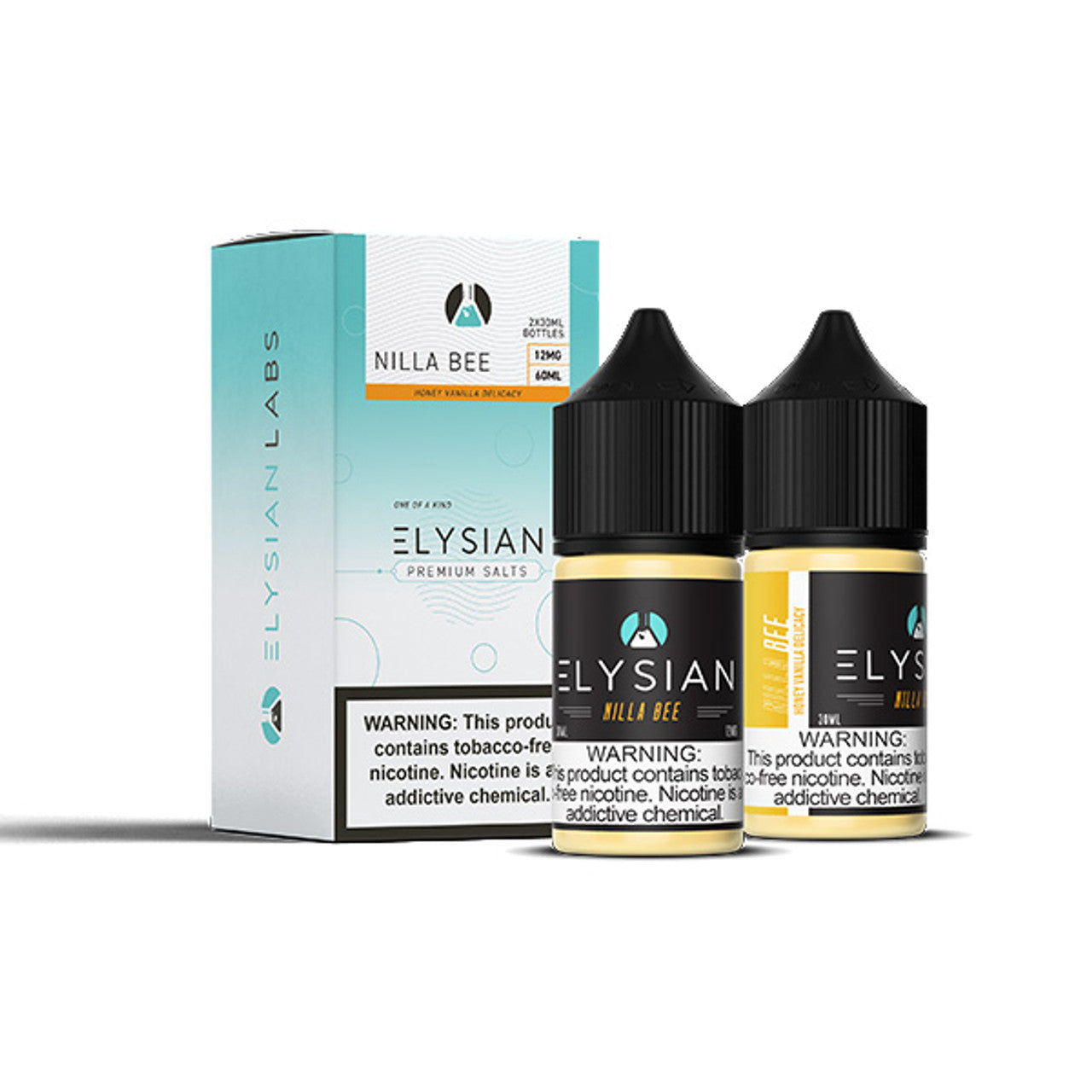 Elysian Salt Series E-Liquid x2-30mL (Salt Nic) | Nilla Bee with packaging