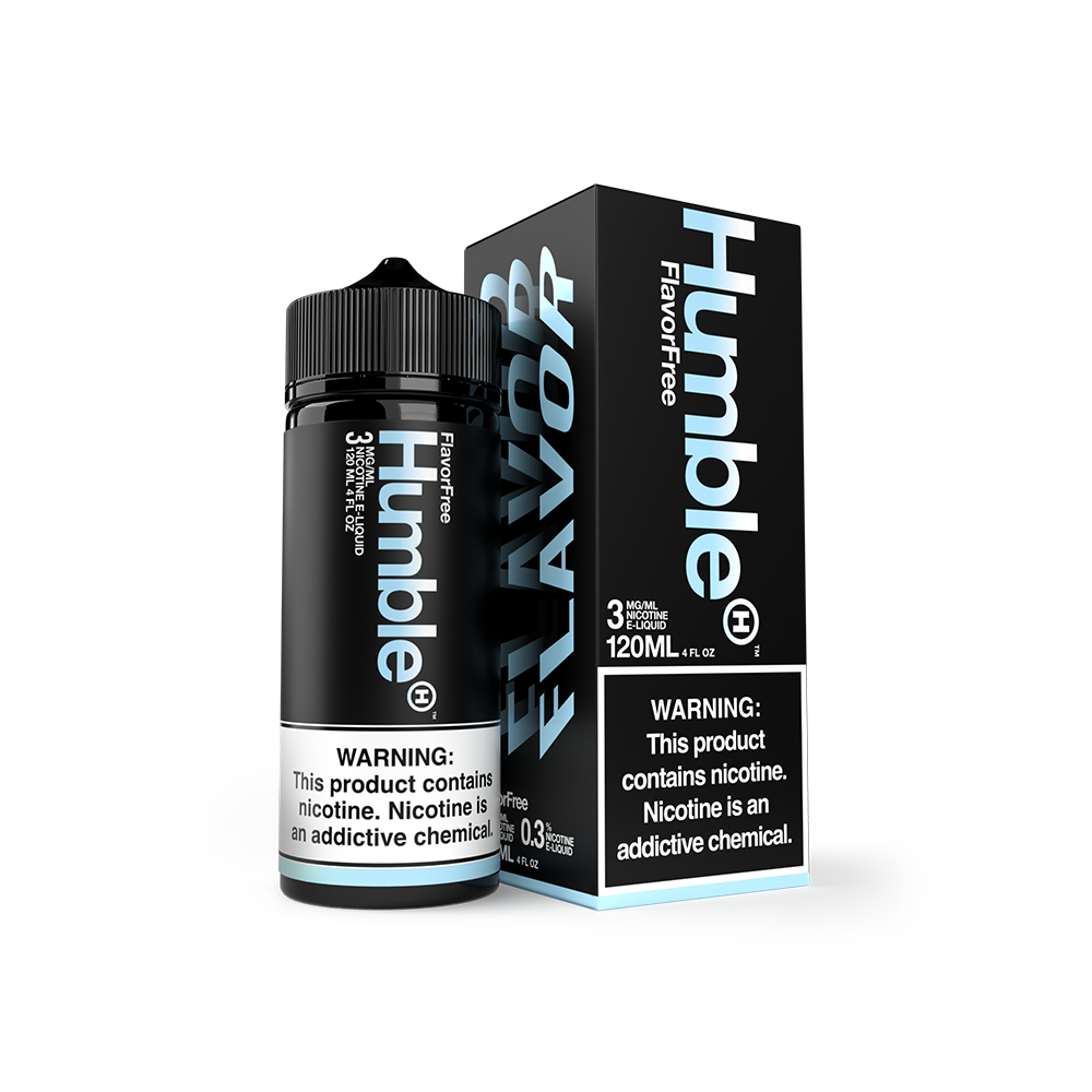 Humble TFN Series E-Liquid 120 mL Freebase Flavor Free with packaging
