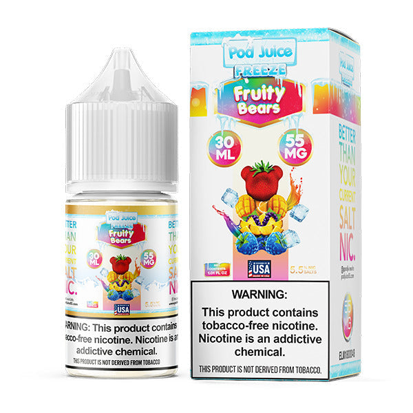 Pod Juice Salt Series E-Liquid 30mL Fruity Bears Freeze with packaging
