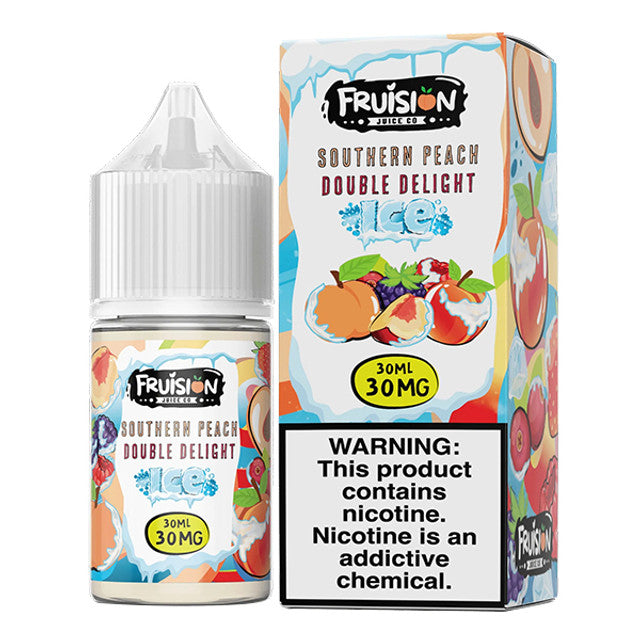 Frusion E-Juice 30mL (Salts) | Southern Peach Double Delight with packaging