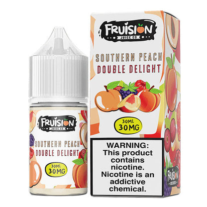Frusion E-Juice 30mL (Salts) | Southern Peach Double Delight with packaging