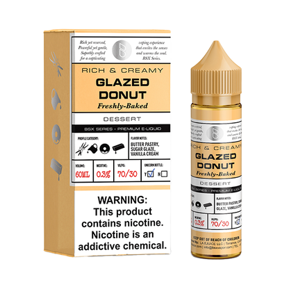 GLAS BSX TFN Series E-Liquid 0mg | 60mL (Freebase) Glazed Donut with Packaging