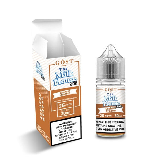 The Milk House Salt Series E-Liquid 30mL (Salt Nic) | 25mg Graham Cracker with packaging