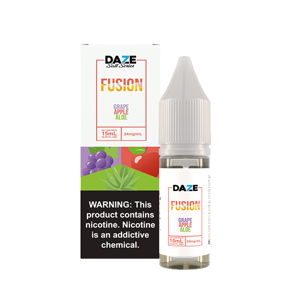 7Daze Fusion Salt Series E-Liquid 15mL (Salt Nic) | 24mg Grape Apple Aloe