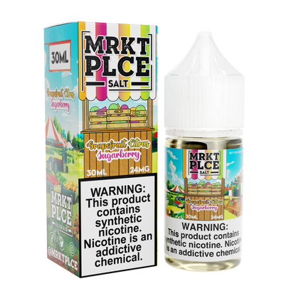 MRKT PLCE Salt Series E-Liquid 30mL (Salt Nic) | Grapefruit Citrus Sugarberry with packaging