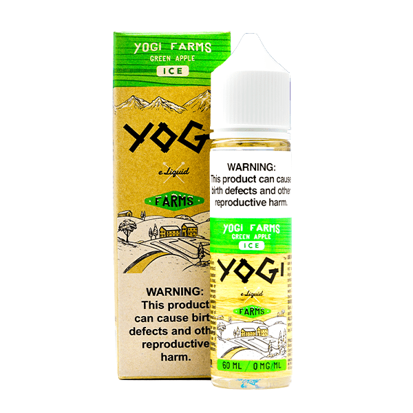 Yogi E-Liquid 60mL | (Original & Farms Series) Green apple ice with packaging