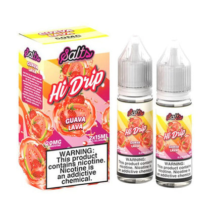 Hi-Drip Salt Series E-Liquid x2-15mL (Salt Nic) | Guava Lava with packaging