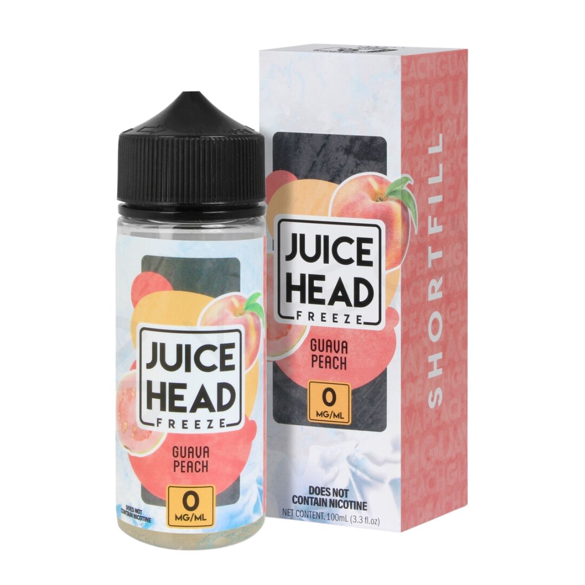 Juice Head Series E-Liquid 3mg | 100mL (Freebase) Guava Peach Freeze with Packaging
